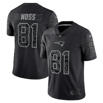 mens nike randy moss black new england patriots retired pla